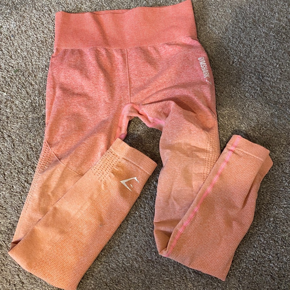 COPY - Pink and peach ombré leggings